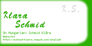 klara schmid business card